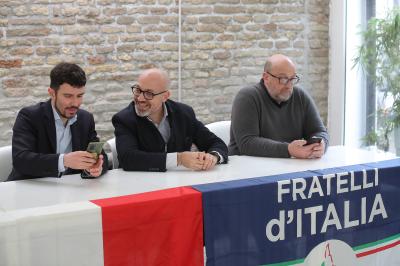 RAVENNA 24/02/2025. AMMINISTRATIVE 2025. Fratelli d'Italia presenta la candidatura di Nicola Grandi a Sindaco di Ravenna