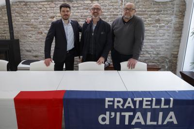 RAVENNA 24/02/2025. AMMINISTRATIVE 2025. Fratelli d'Italia presenta la candidatura di Nicola Grandi a Sindaco di Ravenna