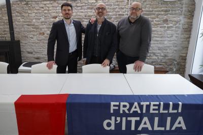 RAVENNA 24/02/2025. AMMINISTRATIVE 2025. Fratelli d'Italia presenta la candidatura di Nicola Grandi a Sindaco di Ravenna