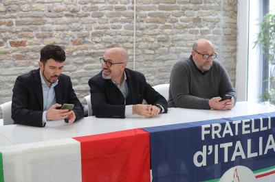 RAVENNA 24/02/2025. AMMINISTRATIVE 2025. Fratelli d'Italia presenta la candidatura di Nicola Grandi a Sindaco di Ravenna