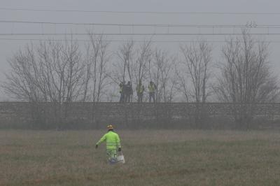 RAVENNA 25/02/2025. CORPO DI UNA RAGAZZA TROVATO SULLA FERROVIA LUNGO LA LINEA RAVENNE RIMINI ALLE PORTE DI CLASSE