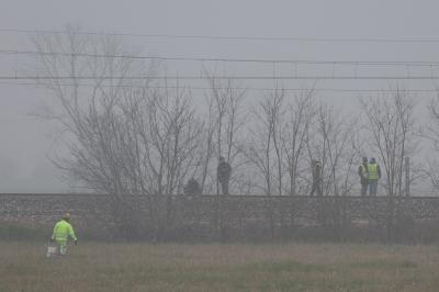 RAVENNA 25/02/2025. CORPO DI UNA RAGAZZA TROVATO SULLA FERROVIA LUNGO LA LINEA RAVENNE RIMINI ALLE PORTE DI CLASSE