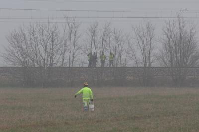 RAVENNA 25/02/2025. CORPO DI UNA RAGAZZA TROVATO SULLA FERROVIA LUNGO LA LINEA RAVENNE RIMINI ALLE PORTE DI CLASSE