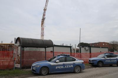 RAVENNA 25/02/2025. INFORTUNIO SUL LAVORO CANTIERE SCUOLA A PONTE NUOVO IN VIA DEI PINI