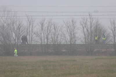 RAVENNA 25/02/2025. CORPO DI UNA RAGAZZA TROVATO SULLA FERROVIA LUNGO LA LINEA RAVENNE RIMINI ALLE PORTE DI CLASSE