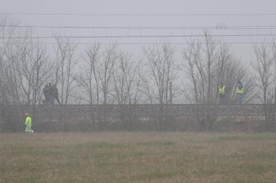 RAVENNA 25/02/2025. CORPO DI UNA RAGAZZA TROVATO SULLA FERROVIA LUNGO LA LINEA RAVENNE RIMINI ALLE PORTE DI CLASSE