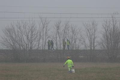 RAVENNA 25/02/2025. CORPO DI UNA RAGAZZA TROVATO SULLA FERROVIA LUNGO LA LINEA RAVENNE RIMINI ALLE PORTE DI CLASSE