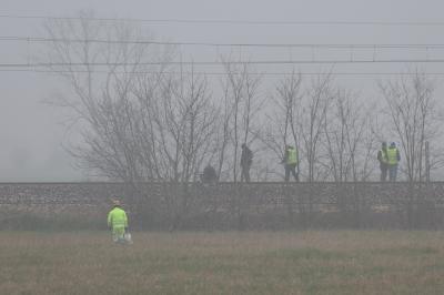 RAVENNA 25/02/2025. CORPO DI UNA RAGAZZA TROVATO SULLA FERROVIA LUNGO LA LINEA RAVENNE RIMINI ALLE PORTE DI CLASSE