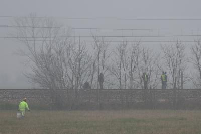 RAVENNA 25/02/2025. CORPO DI UNA RAGAZZA TROVATO SULLA FERROVIA LUNGO LA LINEA RAVENNE RIMINI ALLE PORTE DI CLASSE