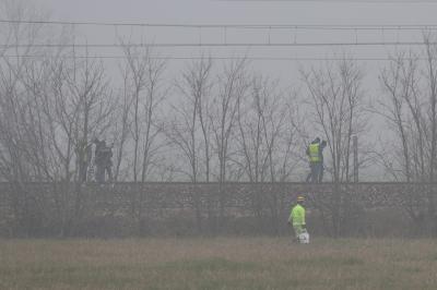 RAVENNA 25/02/2025. CORPO DI UNA RAGAZZA TROVATO SULLA FERROVIA LUNGO LA LINEA RAVENNE RIMINI ALLE PORTE DI CLASSE