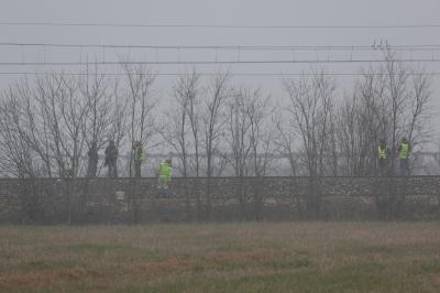 RAVENNA 25/02/2025. CORPO DI UNA RAGAZZA TROVATO SULLA FERROVIA LUNGO LA LINEA RAVENNE RIMINI ALLE PORTE DI CLASSE