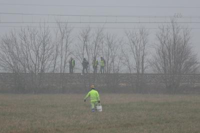 RAVENNA 25/02/2025. CORPO DI UNA RAGAZZA TROVATO SULLA FERROVIA LUNGO LA LINEA RAVENNE RIMINI ALLE PORTE DI CLASSE