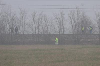 RAVENNA 25/02/2025. CORPO DI UNA RAGAZZA TROVATO SULLA FERROVIA LUNGO LA LINEA RAVENNE RIMINI ALLE PORTE DI CLASSE