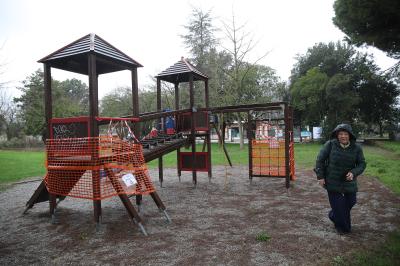 RAVENNA 26/02/2025. PARCO GIOCHI DI SAN ZACCARIA. Alcuni dei giochi non sono più agibili. Mengozzi Maria Luisa