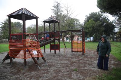 RAVENNA 26/02/2025. PARCO GIOCHI DI SAN ZACCARIA. Alcuni dei giochi non sono più agibili. Mengozzi Maria Luisa