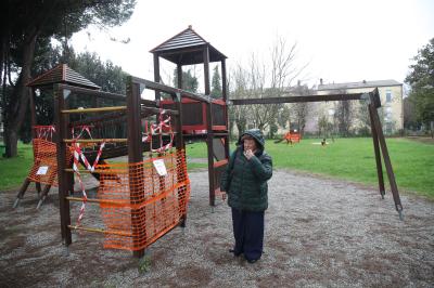 RAVENNA 26/02/2025. PARCO GIOCHI DI SAN ZACCARIA. Alcuni dei giochi non sono più agibili. Mengozzi Maria Luisa