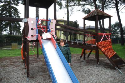 RAVENNA 26/02/2025. PARCO GIOCHI DI SAN ZACCARIA. Alcuni dei giochi non sono più agibili. Mengozzi Maria Luisa