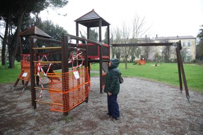 RAVENNA 26/02/2025. PARCO GIOCHI DI SAN ZACCARIA. Alcuni dei giochi non sono più agibili. Mengozzi Maria Luisa