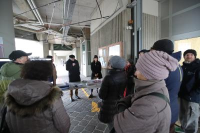 RAVENNA 27/02/2025. ANM MAGISTRATI IN DIFESA DELLA COSTITUZIONE. Giornata di astensione dal lavoro dei magistrati. Manifestazione nel cortile del tribunale di Ravenna